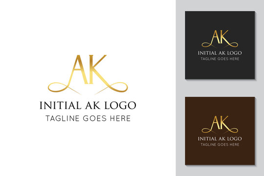 illustration vector graphic initial ak letter logo best for branding and icon