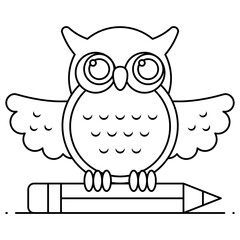 
A trendy flat outline vector of wisdom 
