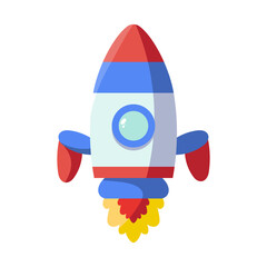 Isolated space rocket icon. Travel to space - Vector