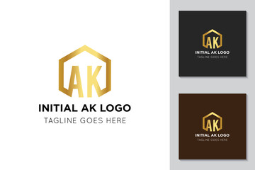 illustration vector graphic initial ak letter logo best for branding and icon