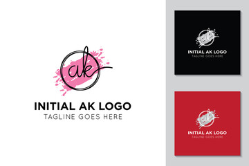 illustration vector graphic initial ak letter logo best for branding and icon