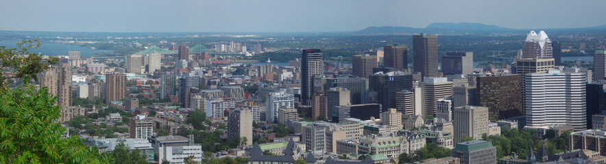 Panoramic view of the skyline of Montreal