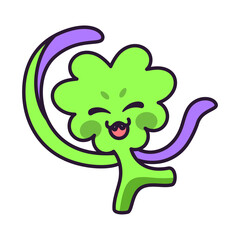 Isolated cartoon of an alien - Vector illustration