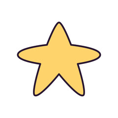 Isolated icon of a star - Vector illustration