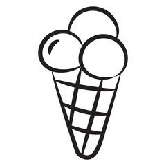 
Ice cone icon in editable style 
