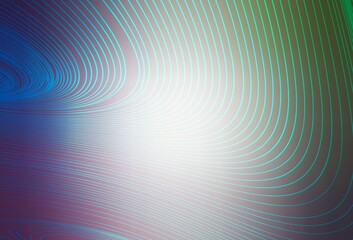 Light Pink, Green vector texture with bent lines.