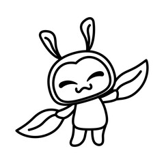 Isolated cartoon of an alien - Vector illustration