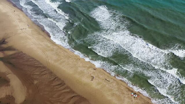 survol des plages sauvages de l'Aude, Languedoc, Occitanie, France