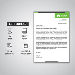 Professional corporate modern identity letterhead presentation a4 size