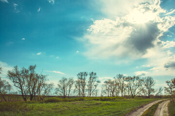 Obraz premium road to the sky