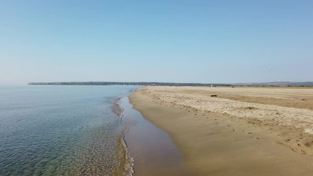 survol des plages sauvages de l'Aude, Languedoc, Occitanie, France