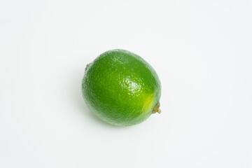 Juicy very fresh lime on a white background