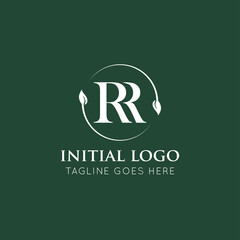 illustration vector graphic initial rr letter logo best for branding and icon