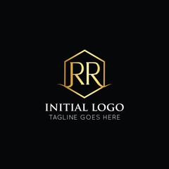 illustration vector graphic initial rr letter logo best for branding and icon