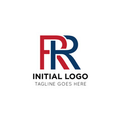 illustration vector graphic initial rr letter logo best for branding and icon