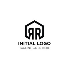 illustration vector graphic initial rr letter logo best for branding and icon