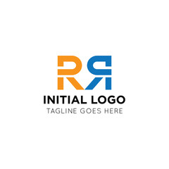 illustration vector graphic initial rr letter logo best for branding and icon
