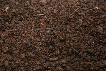 Black land for plant background.