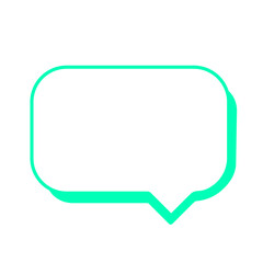 Vector shape for message in cute flat cartoon hand drawn style. Check box for text. Chat message, love message, information dialog. Isolated print, illustration on white background 