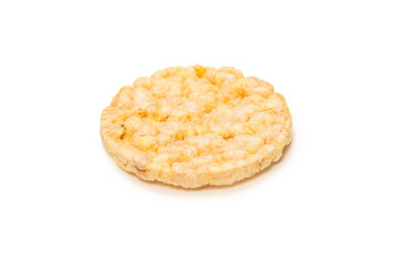 Rice wafer isolated on white background.