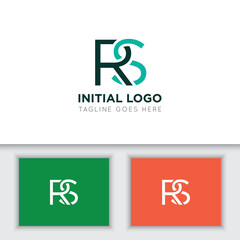 illustration vector graphic initial rs letter logo best for branding and icon