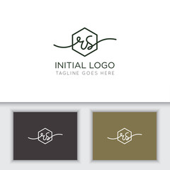 illustration vector graphic initial rs letter logo best for branding and icon