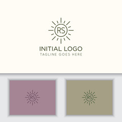 illustration vector graphic initial rs letter logo best for branding and icon