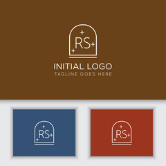 illustration vector graphic initial rs letter logo best for branding and icon