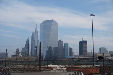 Fototapeta na wymiar Philadelphia Skyline as seen from 34th Street