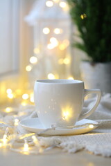 cup of coffee on the table