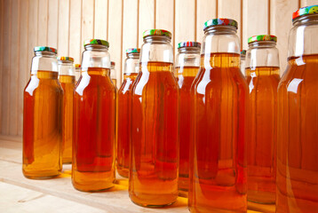 a bottles with tasty juice