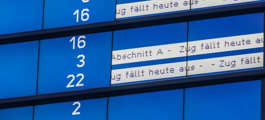 Zugtafel Abfahrtszeiten