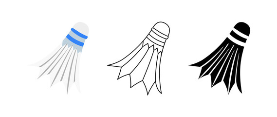 Shuttlecock icon. Trendy modern flat linear Shuttlecock icon on white background from thin line sport collection, editable outline stroke illustration.
