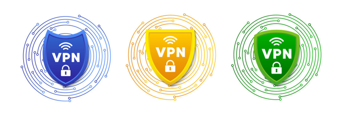 VPN Shield Concept. Vector Illustration Icon.