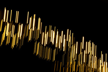 Stäbe aus Licht - Die abstrakte Darstellung einer weihnachtlichen Beleuchtung zaubert schöne stabförmige Formen aus  Licht. Malen mit Licht ist eine kreative, experimentelle Art der Fotografie