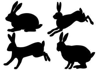 Hares are wild animals in the set.