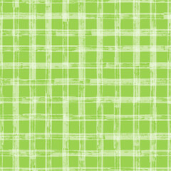 Tartan texture. Plaid pattern. Checkered Seamless pattern. Green vector background with paint Grunge stroke stripes.
