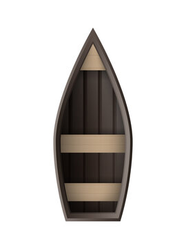 recommend clip art: Wooden boat top view. For kayaking and rowing design.Vector illustration isolated on white background. Realistic style.