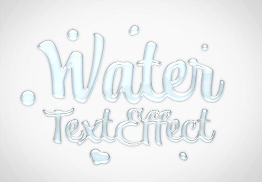 Water Text Effect Mockup