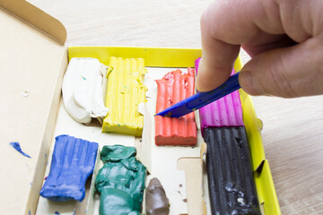 multi-colored plasticine for creativity