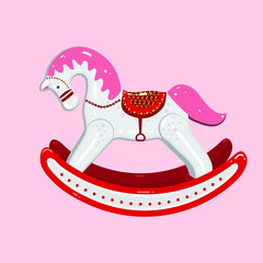 cute ceramic rocking horse toy