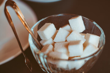 sugar cubes in a bowl