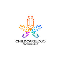 Fototapeta premium Abstract pencil for education logo design template