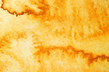 Watercolor texture yellow paint paper surface