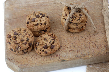 typical american chocolate cookies biscuits