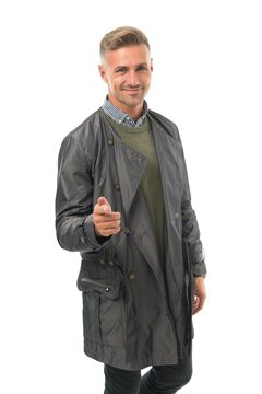 you should try it. male fashion and beauty. autumn or spring apparel. handsome man with unshaven face in coat. well groomed mature guy isolated on white. businessman wear casual business clothes