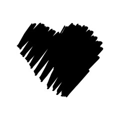 Brush heart shape design for love symbols.