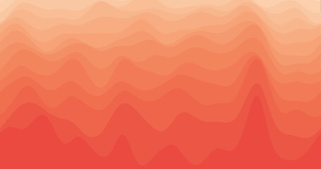 Abstract waves background. Loopable smoothly moving curves in peach colors. Classy footage.