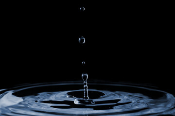 Splash from drop on black