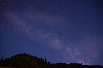 Milky Way galaxy on the evening sky